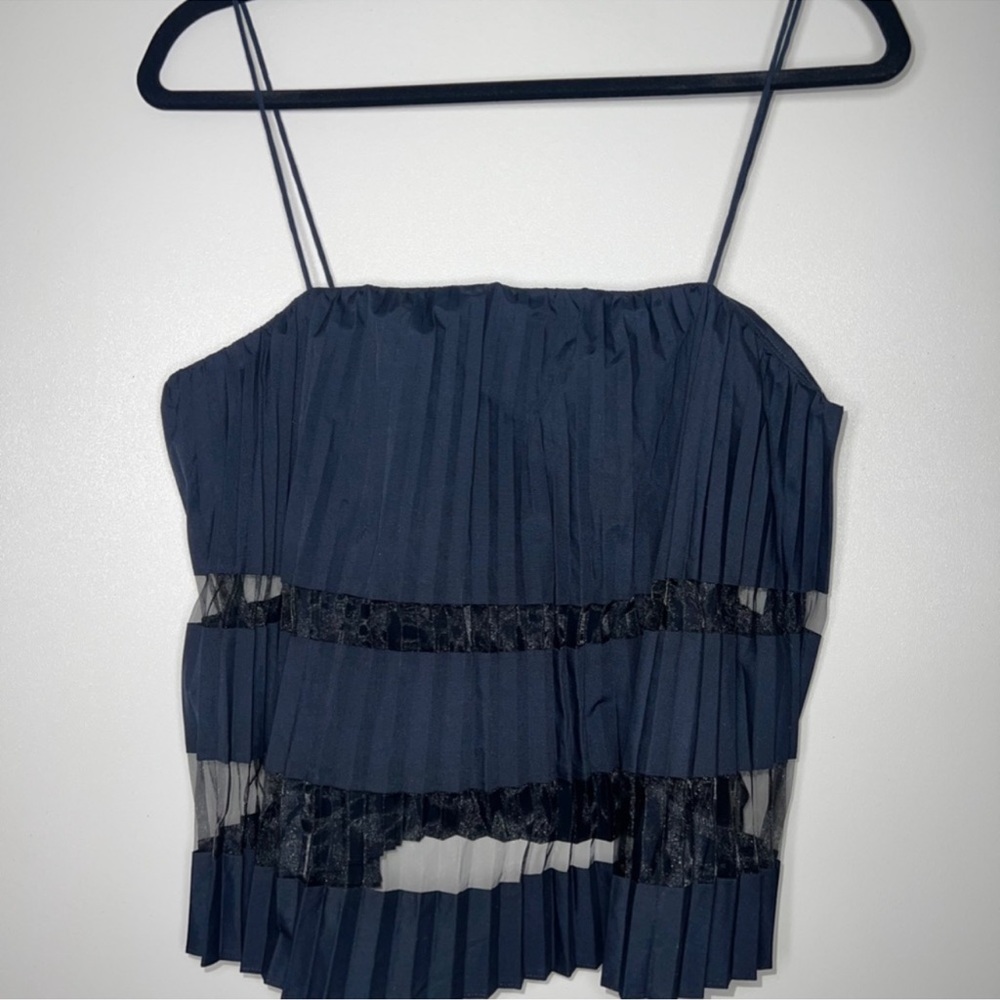 Club Monaco Navy Sunburst Tank